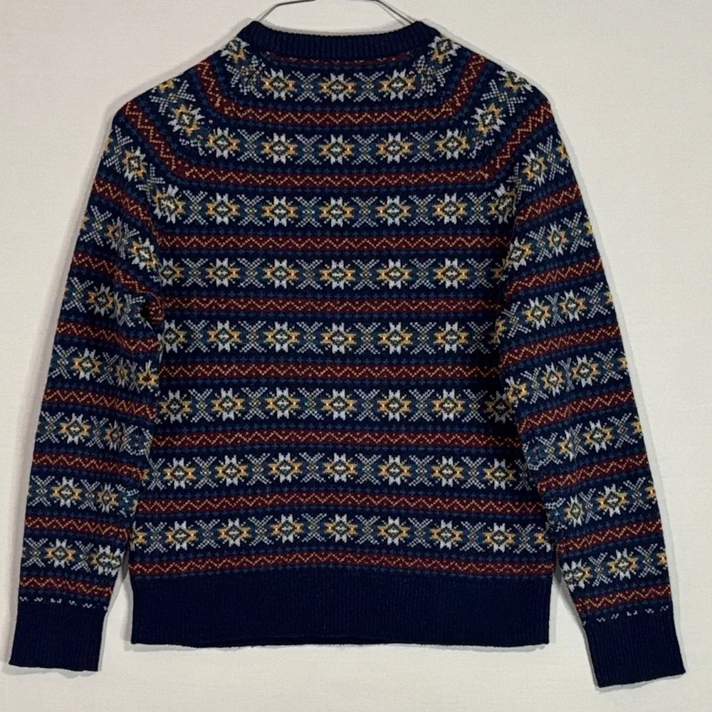 J.Crew Fair Isle Lambswool Sweater Multicolor Nordic Pattern (Size Tag Removed)